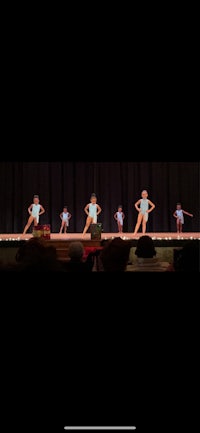 a group of dancers performing on stage