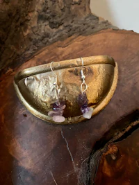 amethyst dangle earrings