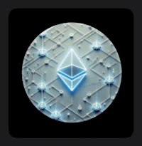 the ethereum logo on a black background