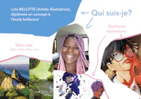 a poster with a woman and a girl in a blue dress
