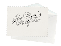 a white envelope with a black calligraphy on it