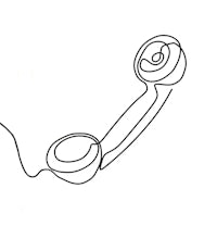 a single line drawing of a telephone