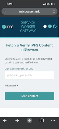 service worker gateway fetch and verify ipf content in browser