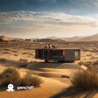 gencraft house in the sahara desert