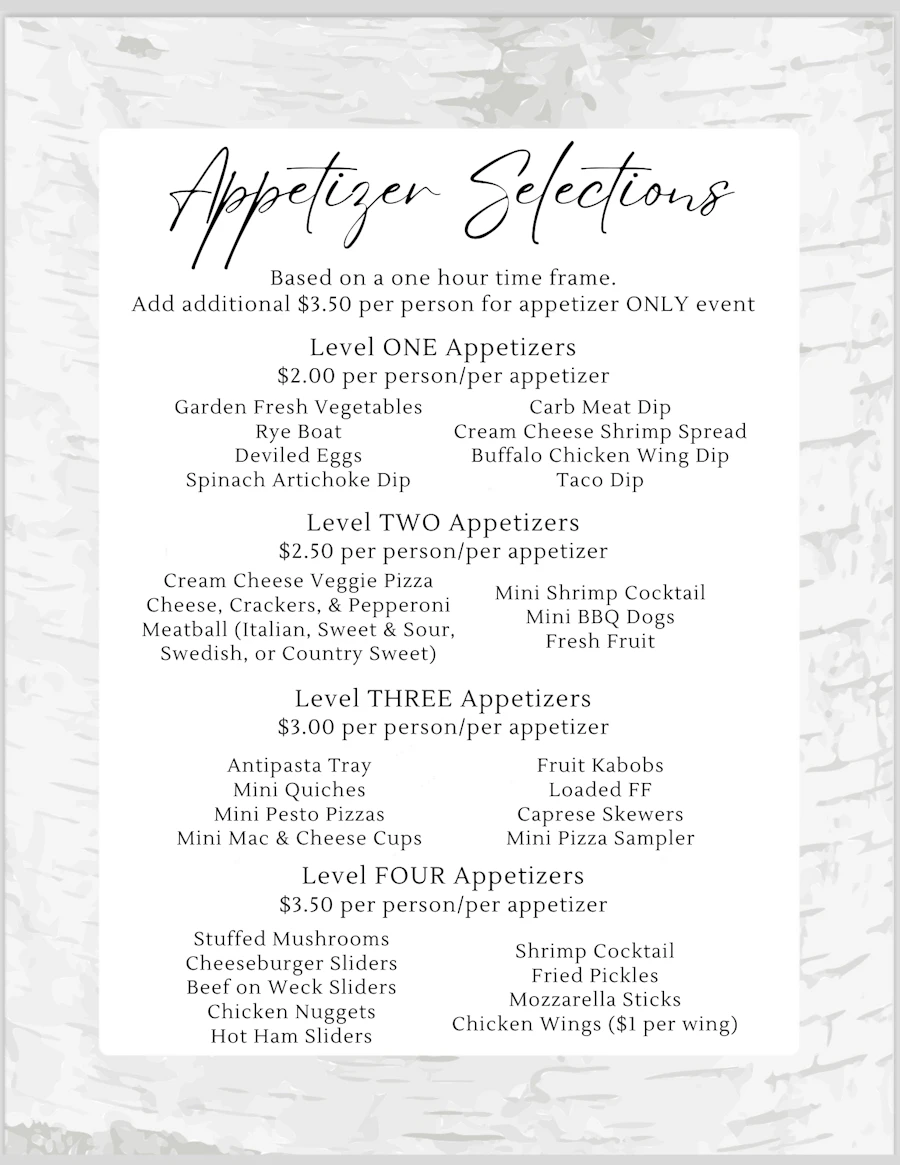 Food & Bar Selections information