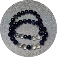 amethyst and clear quartz bracelet