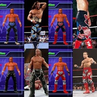 wwe wrestlers in different poses
