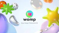 the logo for woomp is shown on a white background