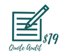a logo with the words $ 19 quote audit