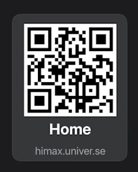 a qr code with the word home on it