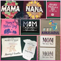 a collage of mother's day t - shirts
