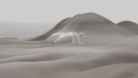 a pair of glasses in the middle of the desert