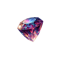 a colorful diamond on a black background