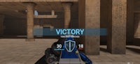 a screenshot of a video game with the word victory