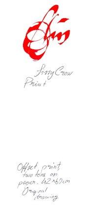 the cover of a book with a red and white design