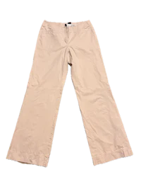 a pair of beige pants on a black background
