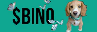 a dog with butterflies and the word sbino