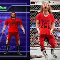a man in a red t - shirt and a man in a red t - shirt