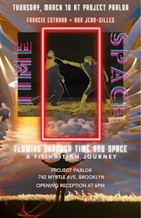 a poster for a performance of time and space