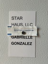a piece of paper with the name star llc on it