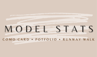 model stats logo on a beige background