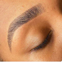 a close up of a woman's eyebrows