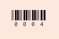 a barcode on a pink background
