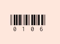 a barcode on a pink background