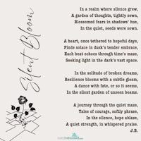 a poem with an image of a rose and a flower
