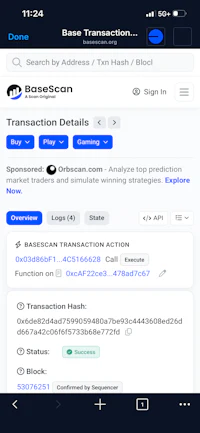 a screenshot of the transaction details page on a phone