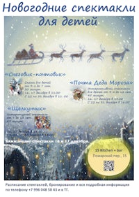 a flyer for the santa claus and santa's sleigh