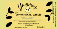 the label for yummy's original garlic hummus