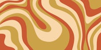an orange and beige wavy pattern