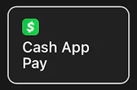 the cash app pay logo on a black background
