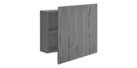 a black cabinet on a black background