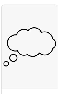 a thought bubble icon on a white background