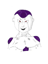 a drawing of a dragon ball character