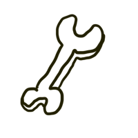 a picture of a wrench on a black background