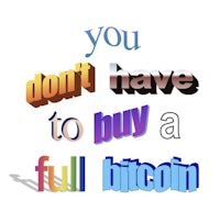 you don't have to buy a full bitcoin