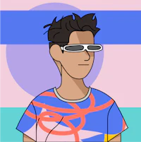 a cartoon of a man wearing glasses