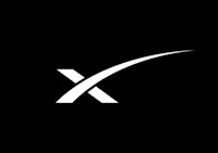 the letter x on a black background
