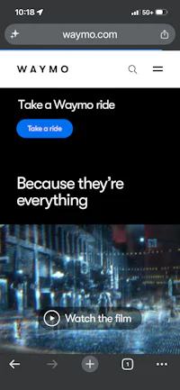 a screenshot of the waymo app on an iphone