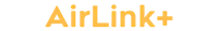 airlink plus logo on a black background