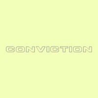 an image of the word conviction on a yellow background
