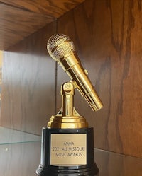 a microphone on top of a table