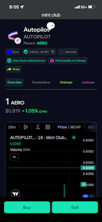 a screenshot of the autopilot app on a mobile phone