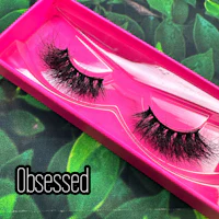mink lashes in a pink box with the word obsessed