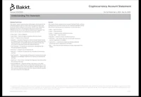 a document with the words'cryptocurrency account statement'