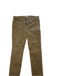 a pair of khaki pants on a black background