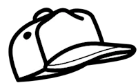 a white baseball cap on a black background